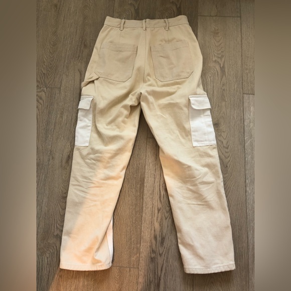 PacSun Utility Barrel Tan Cargo Pants High Waist Tan & Cream Jeans women’s 27 - Picture 5 of 10